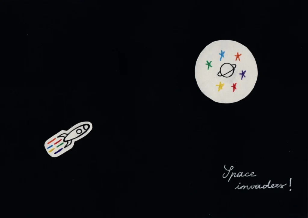 Disegno di Federica Milani — Space invaders!