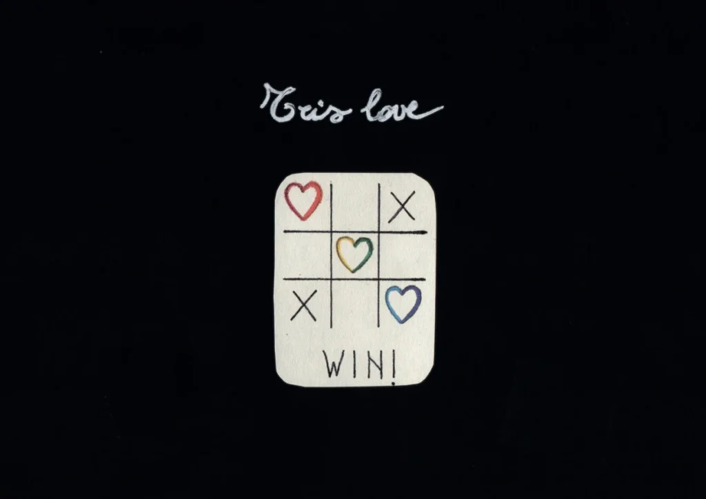 Disegno di Federica Milani — Tris love