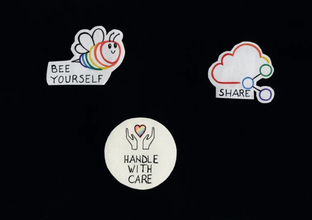 Disegno di Federica Milani — Be yourself - Share - Handle with care