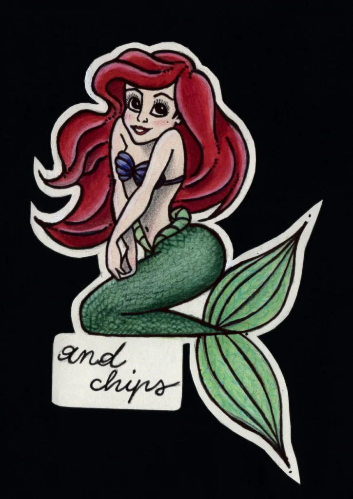 Disegno di Federica Milani — Fish and chips - color